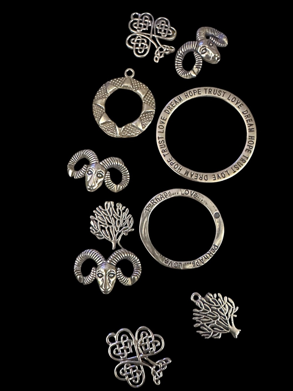 SilverTone Jewelry Maker/Crafter Charms Set